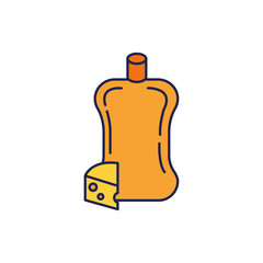 delicious cheese cream healthy food icon