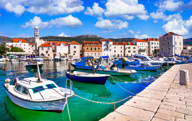 Charming coastal villages of Croatia, Dalmatia - Kastela town. Croatia holidays
