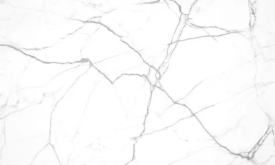 Photo sur Plexiglas Marbre fond de marbre blanc avec des veines noires.