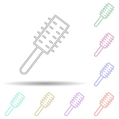 Scrubbing brush multi color icon. Simple thin line, outline vector of spa icons for ui and ux, website or mobile application