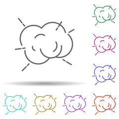Explosion multi color icon. Simple thin line, outline vector of speed icons for ui and ux, website or mobile application