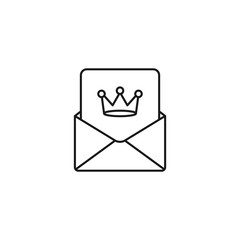 king mail - minimal line web icon. simple vector illustration. concept for infographic, website or app.