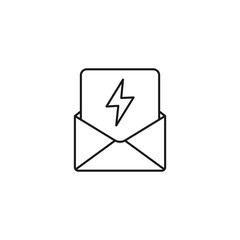 email for electricity - minimal line web icon. simple vector illustration. concept for infographic, website or app.