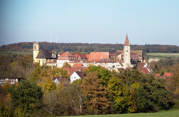 Obraz premium Kirchberg an der Jagst in Hohenlohe, Baden-Württemberg, Germany