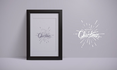 Merry Christmas. Vector holiday illustration.