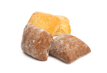 Ciabatta (Italian bread) isolated