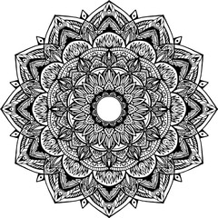 Mandala for coloring book. Yoga logos Vector. Decorative round ornaments. Oriental vector, Anti-stress therapy patterns