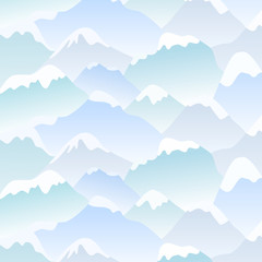 High Snow Moutain in Winter Pattern