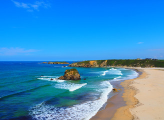 View of the beach of Penarronda in Asturias - Spain