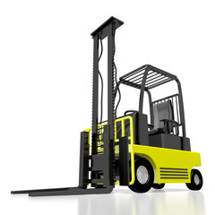 Forklift machine - 3D rendering
