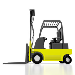 Forklift machine - 3D rendering