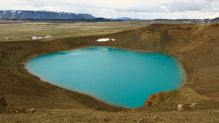 Stora Víti crater of the Krafla volcano, near Leirhnukur, Myvatn region, Norðurland eystra, Iceland