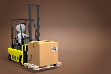 Courier, package delivery concept - 3D rendering