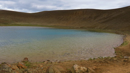 Stora Víti crater of the Krafla volcano, near Leirhnukur, Myvatn region, Norðurland eystra, Iceland