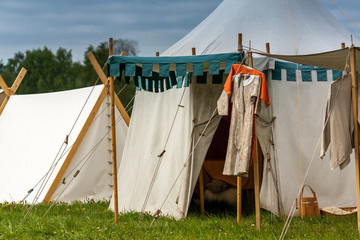clothes drying on a clothesline