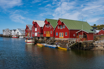 Fototapeta na wymiar Fishing village Bud in Norway. July 2019, sunny day