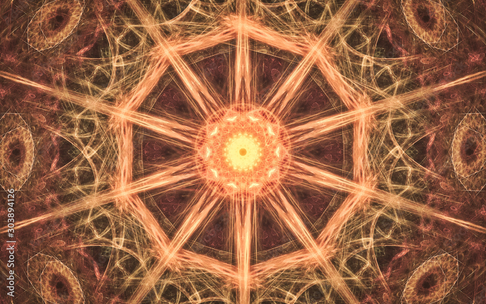 Fototapete digital generated image in the form of abstract geometric shapes of various shades and colors for us