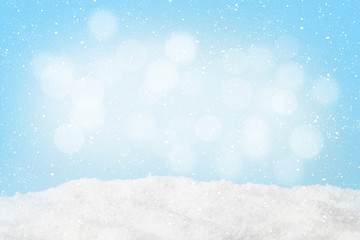 Christmas card with snow