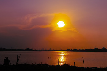 Go fishing at lake