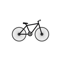 Fototapeta premium Bike icon, bicycle flat design isolated on white background. Vector illustration