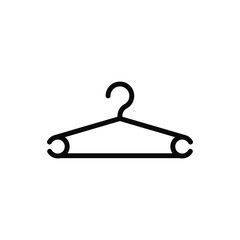 Hanger icon design, fashion symbol isolated on white background. Vector illustration