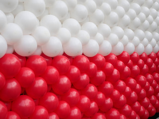 Polska flaga z balonów