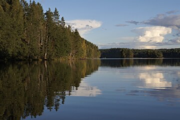Fototapeta na wymiar beautiful lake scenery in Sweden