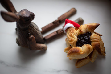 Fototapeta premium traditional Finland baking Joulutorttu, finnish christmas tart