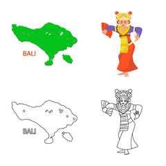 Vector design of and travel icon. Collection of and traditional stock vector illustration.