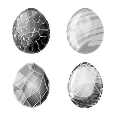 Vector illustration of monster and fantasy icon. Set of monster and big vector icon for stock.