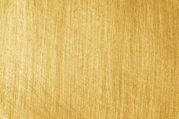 Gold texture background. Retro golden metallic surface closeup