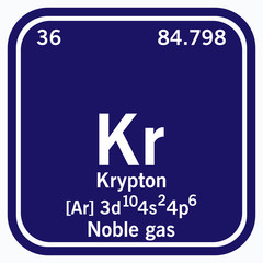 Krypton Periodic Table of the Elements Vector illustration eps 10