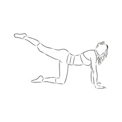 sketch of fitness training 
