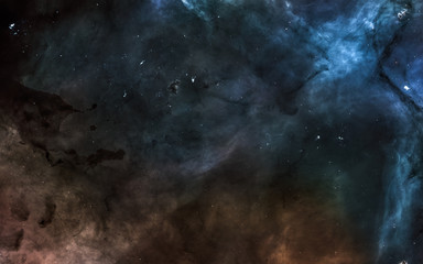 Cosmic landscape, nebulae, star clusters. Science fiction. Elements of this image furnished by NASA