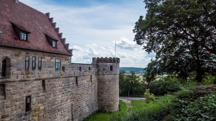 Fototapeta na wymiar Fortification and tower of the castle of Altenburg in Bamberg