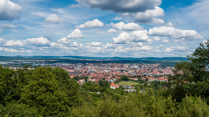 Fototapeta na wymiar Aerial view of the city of Bamberg
