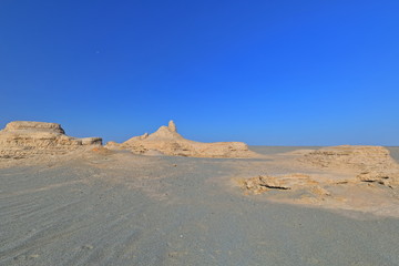 Group of ruined Buddhist stupas-shrines-temples. Ancient town of Miran-Ruoqiang county-Xinjiang-China-0464