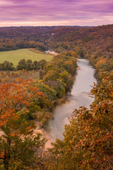 A beautiful sunset view over the Buffalo River Valley near Tyler's Bend in Arkansas.  