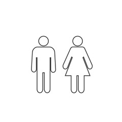 Man and girl line icon. Vector