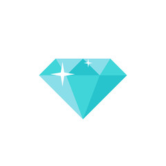 Diamond icon. Gaming, precious crystal stone sign for mobile concept and web design. Vector illustration isolated on white background.