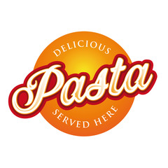 Delicious Pasta lettering retro sign