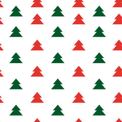 Obraz premium Seamless wrapping for cristmas and new year in red and green colors. Vector