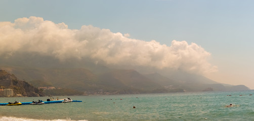 Fototapeta na wymiar Montenegro, Budva. The Summer day. Adriatic Coast.