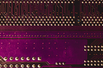 Electronic circuit board abstract background. computer motherboard close up. micro elements of...
