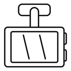 Obraz premium Car registrator dvr icon. Outline car registrator dvr vector icon for web design isolated on white background