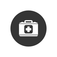 Medicine Briefcase white icon on gray.