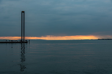 A calm day at Lake Constance on a Sailboat