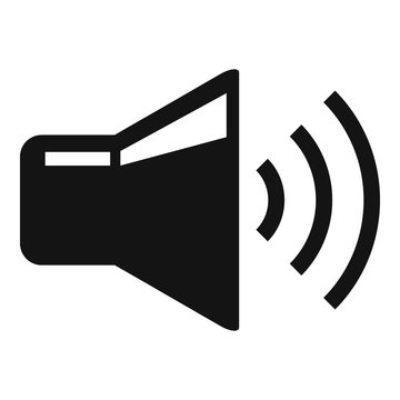 Volume speaker icon. Simple illustration of volume speaker vector icon for web design isolated on white background