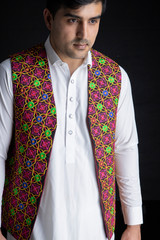Afghani man in traditional clothing 