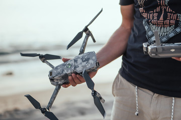 Drone in army camouflage skin.